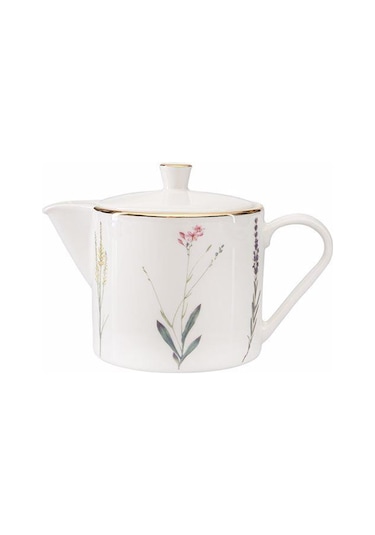 Porland Botanical Desen10 Kapaklı Demlik 500cc 04ALM008089 Beyaz