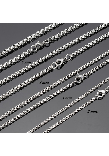 Chavin Gri 75 Cm. 2 Mm. Erkek Çelik Zincir De95 (478256002) Beyaz