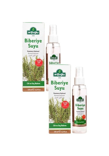 Biberiye Suyu 125ml X 2 Adet - Rosemary Hydrosol - Biberiye Hidrosölü
