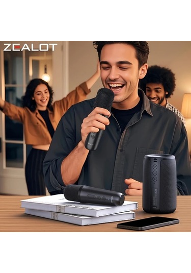 Xuweiwei Zealot S32 5w Kablosuz Hoparlör Black Kompakt Tasarım Çift Mikrofon Berrak Ses Güçlü Bass Tws Çift Eşleme 1800mah Pil 12 Saat Çalma