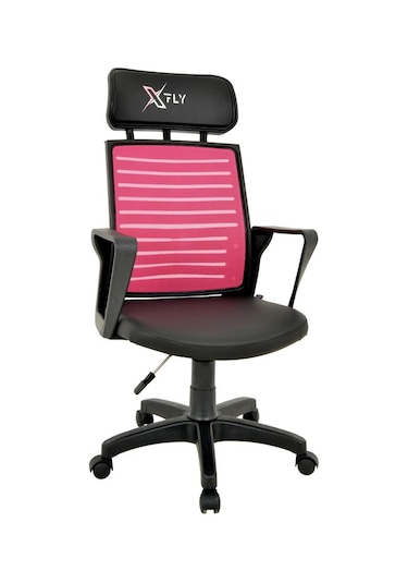 Xfly Plastik Ayaklı Oyuncu Koltuğu-Pembe File-2390C0548