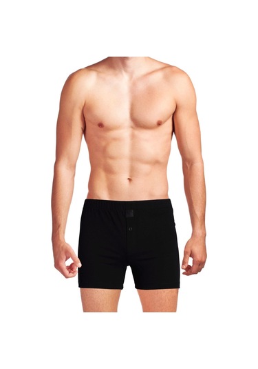 The Don Organik Pamuk Erkek Boxer Siyah Renk
