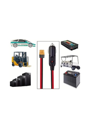 Motion003 3m Xt60h-f Xt60lı Çakmaklık Araba Işık Fiş Adaptör Kablosu 12v-24v Led Işık