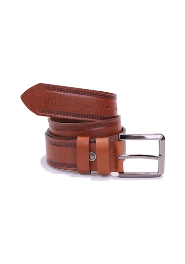 Dagoster DMK26-468DG Taba 4 CM Hakiki Deri Erkek Kemer Taba