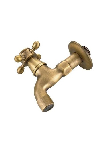 Novahub Suntek Antik Pirinç Bahçe Çamaşır Makinesi Su Dokunu Musluğu, Estetik Ve Fonksiyonel Pirinç B