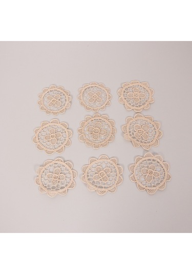 Tığ Örgüsü Dantel 6'lı Bardak Altlığı 10 Cm Diğer