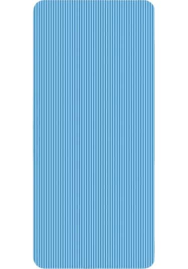 Ranyeek Nitril Kauçuk Köpük Antipatik Yoga Matı - 185x80x1cm, Erkek/kadın/çocuk İçin, Pilates Ve Zemin Egzersizleri, Dayanıklı, Yumuşak Yastık, Askıyla Mavi Mavi