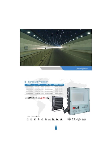 300w Günışığı Led Projektör Dls Park Bahçe Çevre Site Bina Tabela Dış Mekan Led Lamba 300w Ledli Projektör