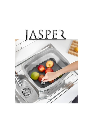 Jasper Jpr-00109 Açık Gri 9 Lt Katlanabilir Su Tahliyeli Çok Amaç Gri