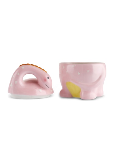 Karaca Dino Kapaklı Saklama Kabı Pembe Pembe
