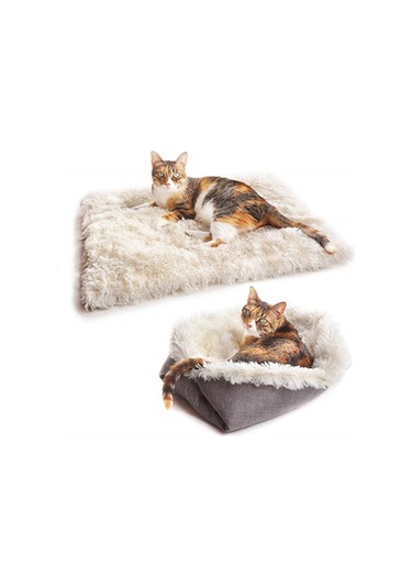 Leezsing Kedi Yatakları Yıkanabilir Kedi Yatakları Kapalı Kedi Evcil Hayvan Yatakları Yenilikçi Tasarım Güvenli Isıtma Rahat Uyku Yüzeyi