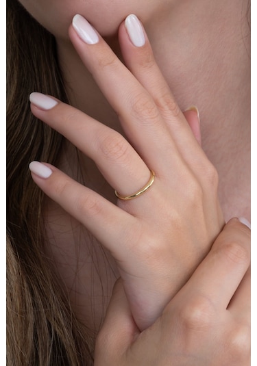 2Mm Bombeli Altın Kaplama Gümüş Alyans Çifti Tektaş Hediye Wr86