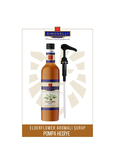 Simonelli Kahve Şurubu | Elderflower | 70 CL | + Pompa
