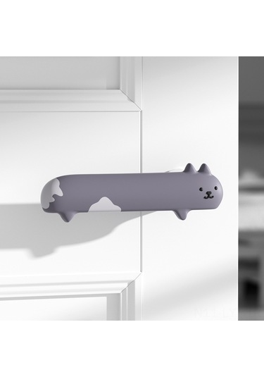 Youtek Gri Sol Açılış Silikon Kapak: Odalar/banyolar İçin Gürültü Azaltıcı, Çarpma Engelleyici, Duvar Koruyucu Kaldırımlı Kilit Koruyucu 15.7 4.7 5 Diğer