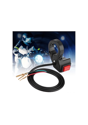 Yaozixa Motosiklet, Elektrikli Bisiklet Ve Scooter İçin 3 Vitesli Elektrikli Kumanda Anahtarı - 22mm Çapında Sağlam Plastik Ve Metal Yapı