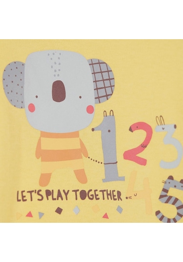 Çimpa Panolino 2'li Bebek Body 20749 Sarı - Ekru