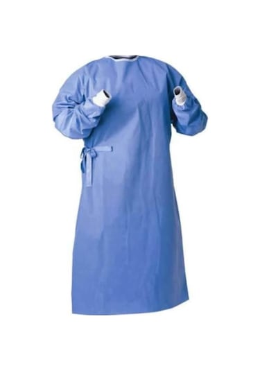 Tek Kullanımlık Hastane Doktor Önlük Mavi 50 Adet