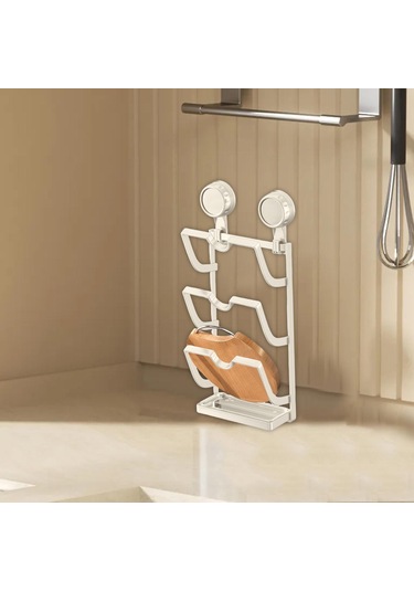 Suntek Paslanmaz Çelik Vantuzlu Tencere Kapağı Düzenleyici Beyaz