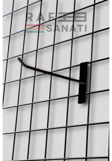 Siyah Tel Pano Kancası 15 Cm - Askı Kanca Raf Askısı Raf Aksesuar Siyah