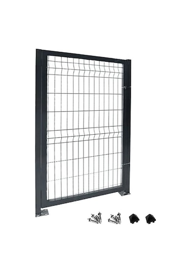 Dekorafence Kanatlı Hazır Panel Çit Kapı Antrasit -100x60 Cm