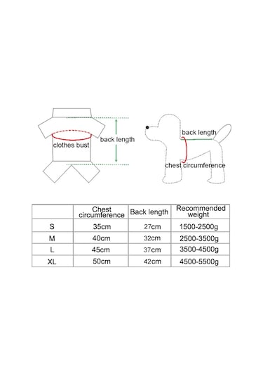 Her Şey Dahil Pet Dört Ayaklı Tek Parça Dış Mekan Su Geçirmez Yağmurluk, Boyut: Xl Kırmızı