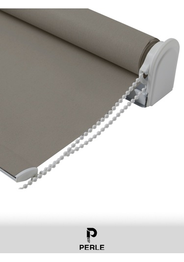 Br Perle Home Koyu Gri Rengi Düz Mekanize Stor Perde Yüksek Kalite Metropol Serisi Koyu Gri