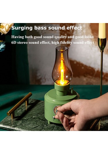 Geeksen C210 Pembe Klasik Makyajlı Fener, Bluetooth Hoparlör, Led Işık, Uyku Ses Makinesi, Taşınabilir Dış Mekan Kamp Cihazı