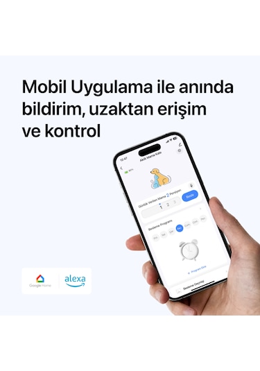 Xenon Smart Akıllı Otomatik Paslanmaz Çelik Besleme Kaseli Wi-Fi Kedi Köpek Mama Kabı X8612