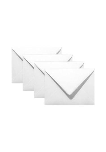 Davetiye Zarfı 16.2 x 22.9 CM 110 G Beyaz 100 Adet