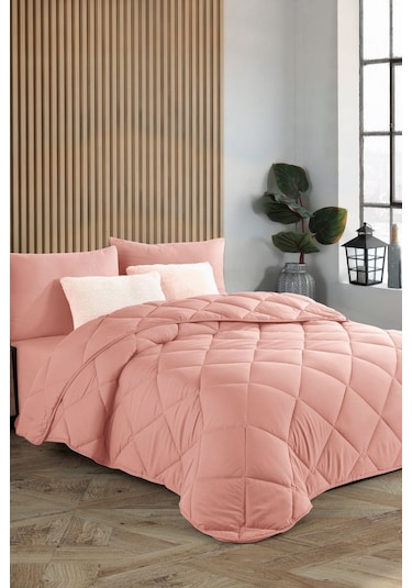 Formeya Pudra Soft Silikon Yorgan Çift Kişilik 195 215 Pudra