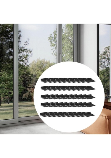 Suntek Magideal 50 Adet Kapı Köşe Contaları Köpük Pencere Siyah