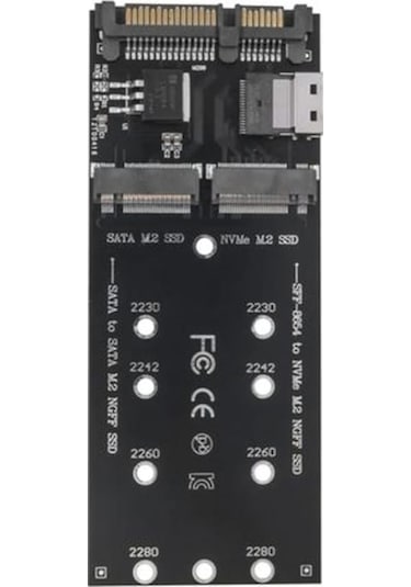 Sata M.2 Ngff Ssd'den Sata Adaptör Kartı Nvme M.2 Sabit Diskten Sff-8654 Dönüştürücü Kartı Masaüstü Bilgisayar Anakart Aksesuarları - Diğer