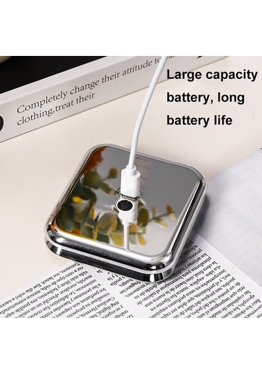 Sones 40 Led Hd Sonsuz Kısılabilir Katlanabilir Makyaj Aynası Taşınabilir Çift Taraflı Ayna Gümüş