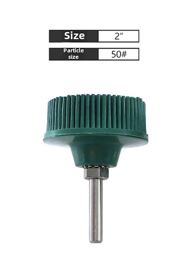 Mufunye Ruıtool 50mm Yeşil 50 Elmatkap Disk Fırçası - Türev Alma, Parlatma Ve Taşlama İçin Zırh Kum Kauçuk Zımpara Fırçası
