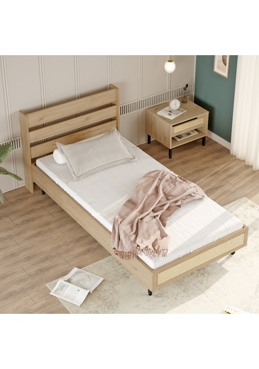 Robin Home Lidya Genç Odası Takımı 2'li Set Sepet-uv Baskı Jüt Kahverengi