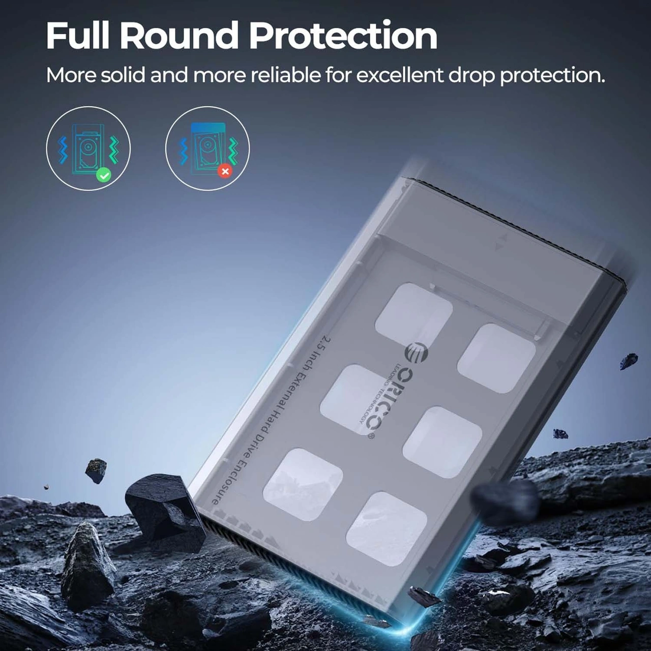 Sones Orıco Dd25 Usb3.1 5gbps Mobil Sabit Disk Kutusu 2,5 İnç Harici Mekanik Katı Hal Sata Evrensel