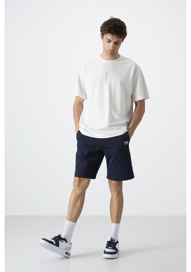 Tommy Life Amos İndigo Baskılı Erkek Şort - 81246 İndigo