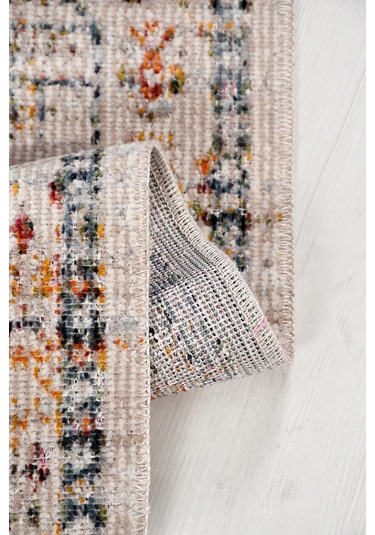 Arkaik Halı Koleksiyonu Zamansız Dokulu Desen, Tozumaz, Kolay Temizlik, İnce Form Çok Renkli