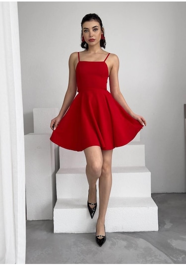 Pole İp Askılı Elbise Altın