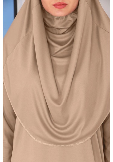 Tek Parça Namaz Elbisesi Vizon-20996 Gül Kurusu