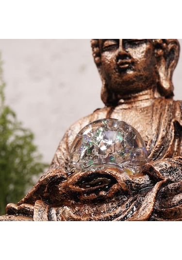 Zen Lord Buddha Temalı Eskitme Su Şelalesi