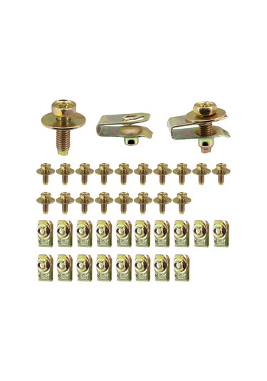 Anjiexun 20x Gövde Cıvataları U-somunları Klipsler Motor Alt Kapağı