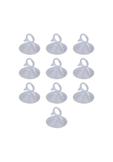 Lemestar Güçlü Tutuculu Pvc Transparan Çekme Çemberli Süspansiyon Cup, Güneş Panelleri, Araç Camı Ve Seramikler İçin 10 Adet Paket