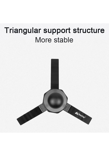 Lemestar Kamp Tenteği İçin Alüminyum Çift Fonksiyonlu Ayağa Kaldırıcı - Tente Stabilitesi Ve Işık/kamera Tutucu Tripod Siyah