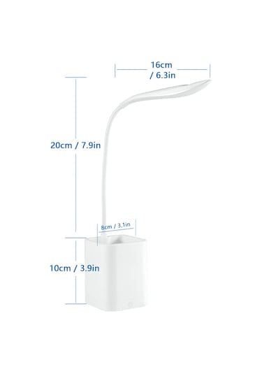 Kosona Led Göz Korumalı Masa Lambası - 3 Seviye Aydınlatma, Dalgalanmasız Işık, Esnek Boyun, Usb Şarj Edilebilir Ve Kalem Kutusu İçeren Çok Fonksiyonlu Işık Kaynağı Diğer