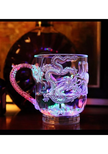 Danimark Işıklı Kupa Ejderha 180890482 Derin Mor-pembe