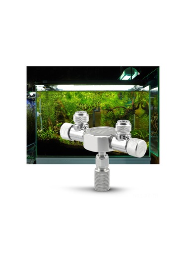 Xiyyadms Çoklu Akvaryumlar İçin Hassas Co2 Ayarlı Mikro Valf W02-02 - İki Yollu Co2 Dağıtıcı