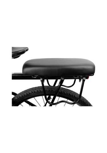 Bisiklet Arka Koltuk Bisiklet Mtb Dağ Bisikleti Pu Deri Yumuşak Rahat Yastık Bisiklet Arka Raf Siyah