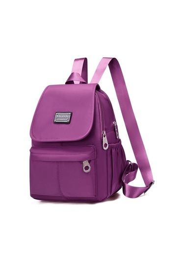 Ganzhoushop Yeni Yaz Sırt Sırt Seyahat Rahat Purple Oxford Öğrenci Moda Kumaş Kadın Kadın Çantası Çantası Çanta Bd Mor