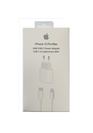 İphone 12 Pro-max 20w Uyumlu Şarj Adaptörü Ve Şarj Kablosu-ithal